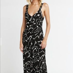 Dissh MONET BLACK PRINTED SLIP Dress
